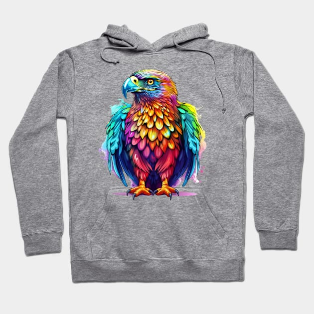 Colorful Eagle #4 Hoodie by Chromatic Fusion Studio